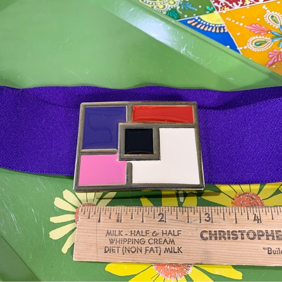 80s Purple Waist Belt - Picture 4 of 8